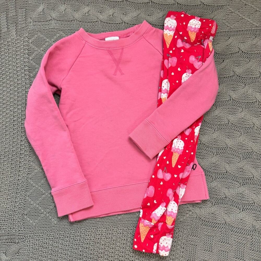 Birdie Bean, Pink and Red Kids Cherry Ice Cream Pajamas ~ 3T